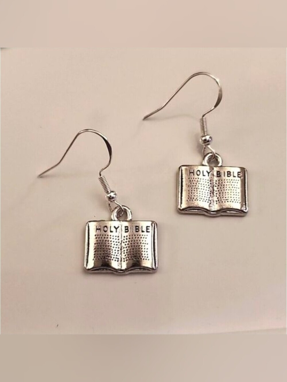 BIBLE EARRINGS 925S STERLING POST ALLERGY FRIENDLY ER